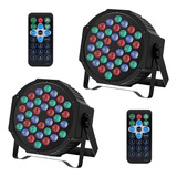 (2 Luces) Luz Led 36leds Rítmica Multicolor Discoteca Bar Dj