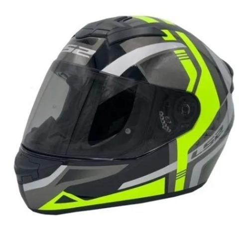 Casco Ls2 Integral 352  Rookie Locus Gris Amarillo 