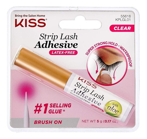 Kiss Adhesivo Para Pestañas Transparente 0.21 Oz (5 Gr)