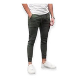 Pantalon Jogger De Hombre Gabardina Semi Elastizado Colores