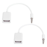 2×cable Conversor Auxiliar Usb Para Decodificación Coche