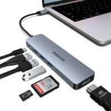 Usb C Hub 4k Hdmi, Oberster 7 En 1 Multipuerto Usb C Con Hdm