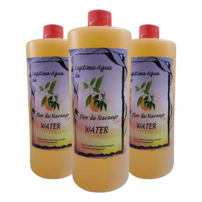 Agua Espiritual Flor De Naranjo 1 L - 3 Piezas