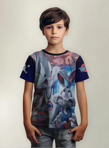 Playera Niños Bugs Bunny Space Tune Squad Película Moda