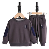 Conjunto De Sudadera Deportiva Casual Para Niños, De Dos Pie