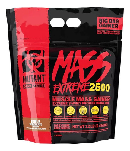 Mutant Mass Xxxtreme 2500 12 Lbs Ganador De Peso Chocolate