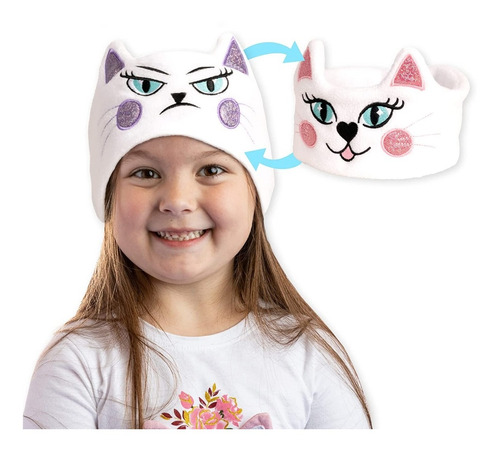 Audífonos Diadema  Reversible Gato Inalámbricos Forro Polar