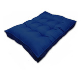 Almofada Futon Alto Oxford 120x100 Pallet Gigante Azul Marin