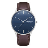 Reloj Hombre Kenneth Cole Kcwga2234302 New York Color De La Correa Azul Color Del Bisel Plateado Color Del Fondo Plateado