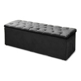 Calçadeira Recamier Baú Casal King 195cm Sofia Suede Preto