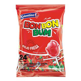 Bon Bon Bum Rojo Fresa - Empaque X 24 Und