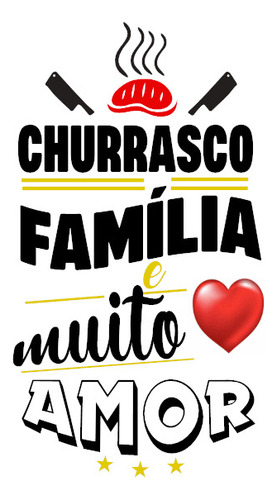 Adesivo Decorativo Geladeira /tambor Churras Familia Amor