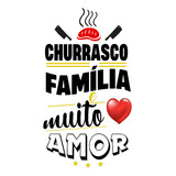 Adesivo Decorativo Geladeira /tambor Churras Familia Amor