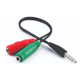 Cable Splitter Mini Plug 3,5mm  A 2 Hembras Mic Y Auricular