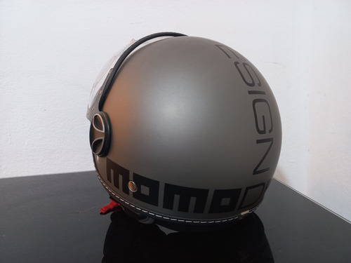 Casco Abierto Momo Desing Gris Mate