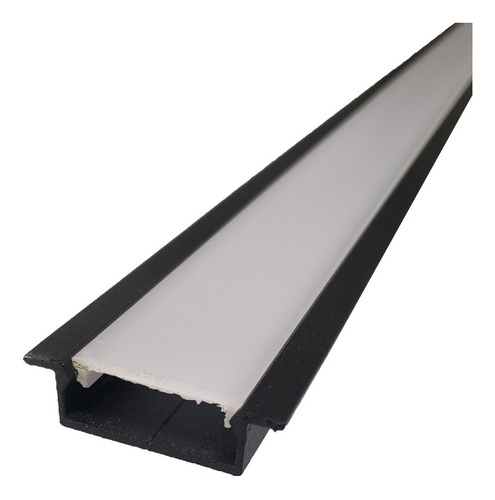 Perfil Embutir Slim 1,5m P/ Duas Fitas De Led 43mm Aluminio 