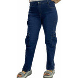 Pantalón Cargo Jean Elastizado Talle 52