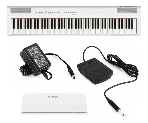 Piano Digital Yamaha P125a 88 Teclas C/ Fonte Branco P-125 A