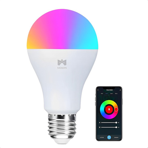 Ampolletas Wifi Inteligente Multicolor Moson Led 9w 220v E27