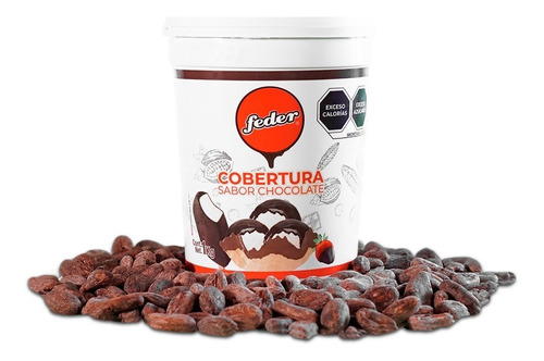 Chocolate Cobertura Bote 1 Kg Feder P/helados, Fuentes Y Mas