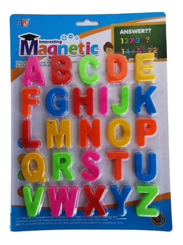Letras Y Números Abc Imantado De Plástico Didáctico 4cm