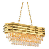 Lustre Pendente Cristal Luxuoso Sala Quarto 10 X E14