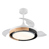 Ventilador Retractil P/ Techo Lucerna 42 Con Luz Led Igoto Cantidad De Aspas 3 Color De La Estructura Blanco Color De Las Aspas Madera Diámetro 42   Material De Las Aspas Acrílico