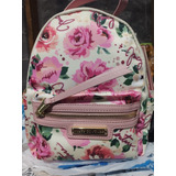 Bolso Mochila Floriado Rosa Marca Juicy Couture