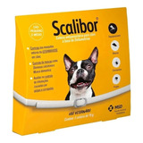 Coleira Antiparasitário Para Pulgas Msd Scalibor Collar 48 Cm Para Cachorro De 2kg A 20kg Cor Branco