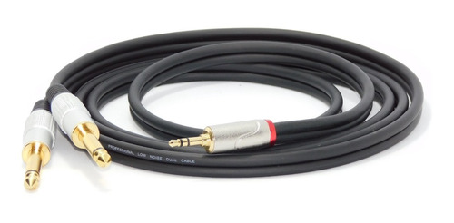 Cable Audio Pro Plug 3, 5 Stereo  A  Dos 6,5 Mono X 1 Mts