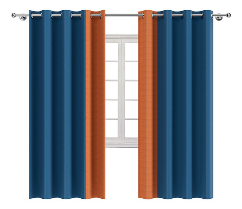 Cortinas Blackout Con Aislamiento Térmico 132 X 241 Cm, 2 Un