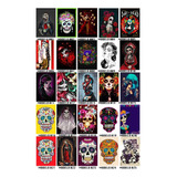 Kit 10 Placas Decorativas Catrina Caveira Mexicana Muertos