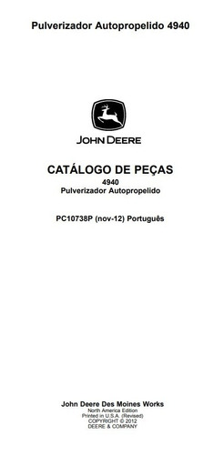 Manual Catálogo Repuestos Pulverizador John Deere 4940