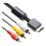 Cable 3 Rca Macho Para Ps1, Ps2 Y Ps3 1.8 Metros