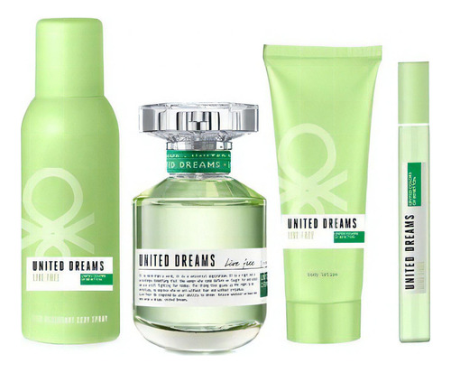 Set Benetton Live Free 80 Ml Edt