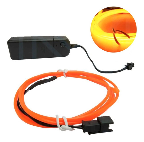 Hilo Led El Electroluminiscente Neon A Pilas 1m