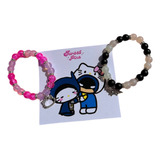 2 Pulseras De Batman Y Hello Kitty Parejas Regalo 