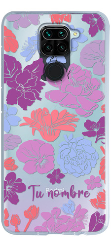 Funda Para Xiaomi  Para Mujer Flores Colores Con Tu Nombre