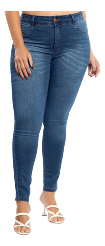 Calça Plus Size Jeans Feminina Skinny Biotipo Elastano 26506