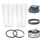 .. Juego De Reemplazo De Cuchillas Y Vasos Nutribullet Blen