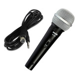 Micrófono Dinámico Shure Sv100 Multipropósito Con Cable Color Negro/plateado