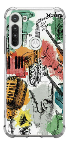Case Música Grafite - Motorola: G7play