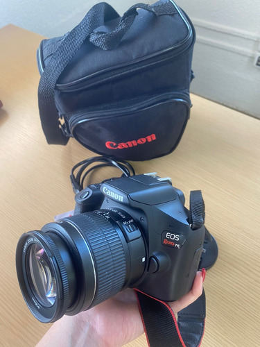  Canon Eos Rebel T6 18-55mm  Kit Dslr Cor  Preto Com Bolsa