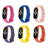 Pack 6 Correas Para Mi Band 7 Xiaomi Repuesto Premium