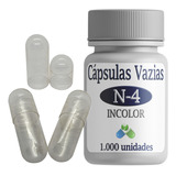 Cápsulas Vazias Incolor Nº4  -  1.000 Unidades