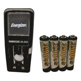 Cargador Original Energizer + 4 Pilas Aaa Recargables Ttt