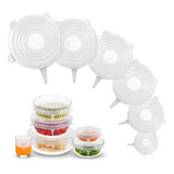 Set 6 De Tapas De Silicona Reutilizables Para Alimentos 