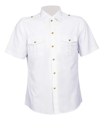 Camisa Militar De Capitán De Barco Para Hombre Airline