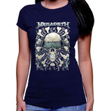 Camiseta Premium Dtg Rock Estampada Impresa Megadeth