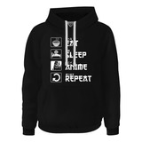 Hoodie Buzo Buso Aesthetic Anime Eat Sleep Repeat